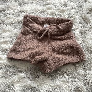 fuzzy lounge shorts